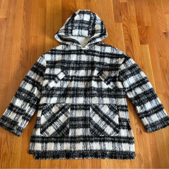 Ted Baker London Jackets & Blazers - Ted Baker Tortis Checked Hooded Wool-Blend Coat sz US 2/UK 0